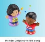 Fisher-Price Little People Toddler Toy School Bus Musical Push-Along Vehicle with 2 Figures for Pretend Play Ages 1+ Years - Image 4