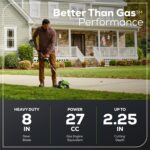 Greenworks 80V All-Terrain Brushless Edger, 8" Steel Blade, 2.25" Pro Depth & Tool-Free Adjust, 27cc Gas Power Equivalent, Battery and Charger Not Included - Image 3