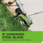 Greenworks 80V All-Terrain Brushless Edger, 8" Steel Blade, 2.25" Pro Depth & Tool-Free Adjust, 27cc Gas Power Equivalent, Battery and Charger Not Included - Image 4