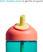 Munchkin Perfect Angle Straw Cups Toddlers 1-3 - Spill Proof Sippy Cups with Soft, Ergonomic Straw, BPA-Free, 10 Ounce, 2 Pack, Dark Blue - Image 3
