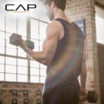 CAP Rubber Coated Dumbbell Weights, Free Weights for Home Gym Strength Training, Anti-Roll Hex Dumbbells with Black, Chrome & Comfort Grip Handles, Singles - Image 5