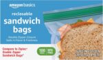 Amazon Basics Reclosable Double Zipper Sandwich Storage Bags for Food Storage, BPA Free, 100 Count - Image 3