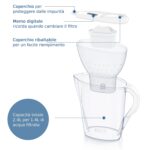 BRITA Marella Blue Water Filter Jug (2.4L) incl. 3 x Brita MAXTRA PRO All-in-1 Filters That Reduces Chlorine, Limescale and PFAS - Elegance and Functionality - Image 3