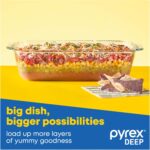Pyrex Deep 3-Pack Glass Baking Dish Set (9"x13", 7"x11", 8"x8") With BPA-Free Lids, Rectangular Glass Bakeware, Dishwasher, Microwave, Freezer & Pre-Heated Oven Safe - Image 3