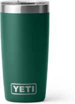 YETI Rambler 10 oz Tumbler, Stainless Steel, Vacuum Insulated with MagSlider Lid, Black Forest Green - Image 3