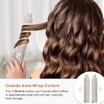7MAGIC 7-in-1 Hot Air Styler, Hair Styler Dryer Brush with Auto-Wrap Curlers, High-Speed Hair Dryer for Fast Drying, Volumizing & Straightening, Travel Case Included, Champagne Gold - Image 5