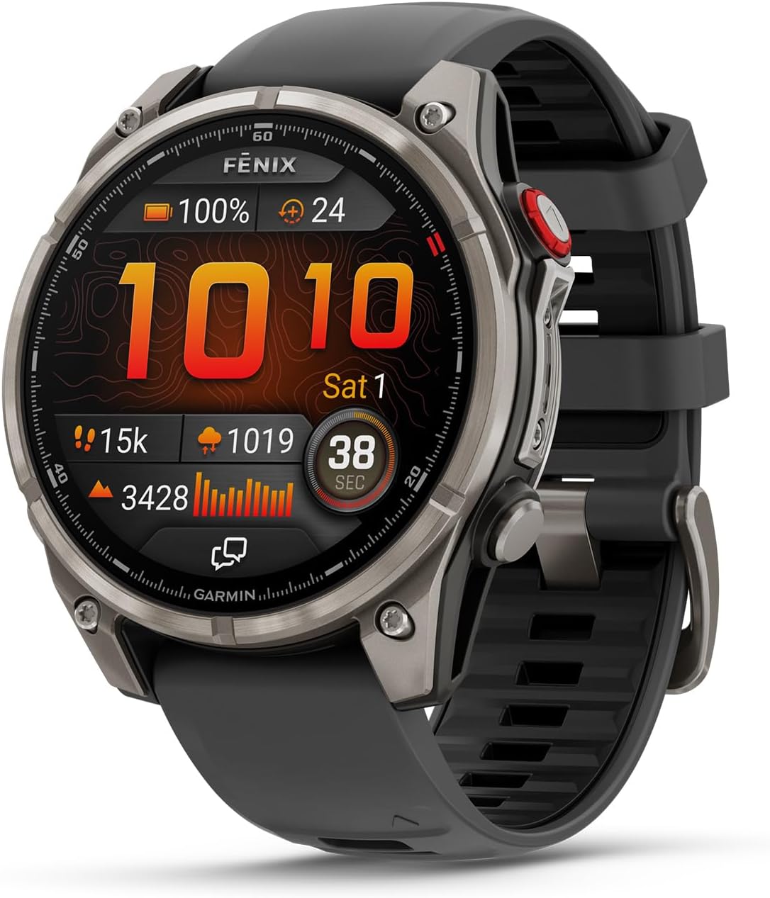 1783585480_Garmin-fenix®-8-Pro-51mm-AMOLED-Display-Premium-Connected-Multisport.jpg Garmin fēnix® 8 Pro, 51mm, AMOLED Display, Premium Connected Multisport GPS Smartwatch, inReach® Technology, Sapphire, Titanium with Graphite/Black Silicone Band - Image 1