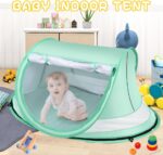 Baby Beach Tent,Large Pop Up Beach Tent Sun Shade for Beach,Portable Baby Travel Tent with Mosquito Net,Indoor Baby Play Tent,UPF 50+ UV Protection Sun Shelters for Infants - Image 5