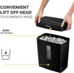 Fellowes P-40C 8 Sheet Cross-Cut Deskside Paper Shredder for Home Office - Image 5