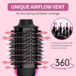 Hair Dryer Brush Blow Dryer Brush in One, Upgraded 4 in 1 Hair Dryer and Styler Volumizer with Negative Ion Anti-frizz Ceramic Titanium Barrel Hot Air Hair Straightener Brush - Image 3