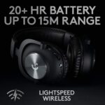 Logitech G PRO X Wireless Lightspeed Gaming Headset with Blue VO!CE Mic Filter Tech, 50 mm PRO-G Drivers, and DTS Headphone:X 2.0 Surround Sound, 20+ Hour Battery Life - Black - Image 3