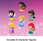 Fisher-Price Little People Toddler Toys Disney Princess Figure Pack, 6 Characters for Preschool Pretend Play Kids Ages 18 Months+ - Image 3