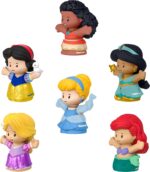 Fisher-Price Little People Toddler Toys Disney Princess Figure Pack, 6 Characters for Preschool Pretend Play Kids Ages 18 Months+ - Image 5