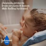 Johnson's Skin Nourishing Moisture Baby Wash, Vanilla & Oat Scents, Tear-Free, Hypoallergenic Baby Body Wash Cleanses, Protects from Dryness, & Leaves Skin Feeling Hydrated, 20.3 fl. oz - Image 3
