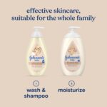 Johnson's Skin Nourishing Moisture Baby Wash, Vanilla & Oat Scents, Tear-Free, Hypoallergenic Baby Body Wash Cleanses, Protects from Dryness, & Leaves Skin Feeling Hydrated, 20.3 fl. oz - Image 5