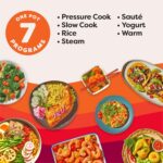 Instant Pot 6QT RIO 7-in-1 Multi-Cooker, Pressure Cooker, Slow cook, Sauté, Steam, Rice Maker, Yogurt, & Warmer, Black, 6 Quarts - Image 3