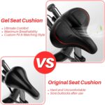 Oversized Bike Seat for Peloton Bike & Bike+, Comfort Seat Cushion Compatible with Peloton, Road or Exercise Bikes, Bicycle Wide Saddle Replacement for Men & Women, Accessories for Peloton - Image 5