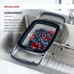 KitchenAid Expandable Stainless Steel Colander, Black - Image 3