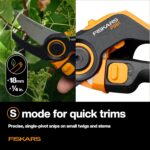 Fiskars DualAction Pruner – Hand Pruner with Two Cutting Modes, Bypass Garden Pruner for Stems and Branches up to 1", Low-Friction Steel Blade, FiberComp Frame - Image 4