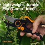 Fiskars DualAction Pruner – Hand Pruner with Two Cutting Modes, Bypass Garden Pruner for Stems and Branches up to 1", Low-Friction Steel Blade, FiberComp Frame - Image 5