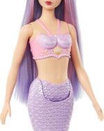 Barbie Mermaid Doll with Pink & Lilac Fantasy Hair & Headband Accessory, Toy with Shell-Inspired Bodice & Lavender Tail - Image 3