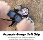 Schwinn Air Center Series or Basic Floor Pump, for a Range of Bikes, 100, 120 or 160 PSI, Soft Grip Handle, Dual Head for Schrader and Presta Valves, Manual Air Pump - Image 4