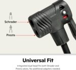 Schwinn Air Center Series or Basic Floor Pump, for a Range of Bikes, 100, 120 or 160 PSI, Soft Grip Handle, Dual Head for Schrader and Presta Valves, Manual Air Pump - Image 5