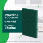 Scotch-Brite Heavy Duty Scouring Pad, Dish Scrubber for Kitchen + Outdoor, 8 Scrub Pads for Uncoated Pots and Pans, Cast Iron Cooktops, Grill Grates, Oven Racks, & BBQ, Durable, Long-Lasting - Image 3