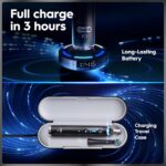 Oral-B Rechargeable Electric Toothbrush, iO9 Limited Ultimate Clean, 7 Cleaning Modes, Interactive Display, iSense Charger, Charging Travel Case, Visible Pressure Sensor, 3 Brush Heads, Black - Image 9