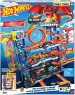 Hot Wheels City Ultimate Garage Track Set with 2 Die-Cast Toy Cars & Car-Eating Dragon, Stores 50+ Vehicles, 4 Levels - Image 6