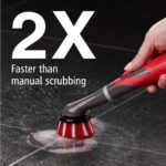 Rubbermaid Reveal Power Scrubber 5-Piece Kit, Cordless Electric Battery Powered Spin Scrub Brush, Water Resistant, for Home/Kitchen/Bathroom/Grout/Tile/Shower/Tub - Image 3