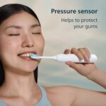 Philips Sonicare 5950 Series Electric Toothbrush, with Pressure Sensor, for Sensitive Gums, 6 Brushing Settings, SmarTimer, BrushPacer, 21-Day Runtime, Travel Case, White, HX7130/03 - Image 5