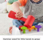 Fisher-Price Toddler Toy Tap & Turn Bench Pretend Tools 2-Sided Construction Set for Ages 1+ Years - Image 4