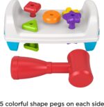 Fisher-Price Toddler Toy Tap & Turn Bench Pretend Tools 2-Sided Construction Set for Ages 1+ Years - Image 5