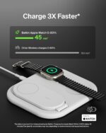 Belkin 3-in-1 MagSafe-Compatible iPhone Charger - Foldable Magnetic Qi2 Certified, MagSafe Charging Station for Phone, Apple Watch, AirPods - Wireless for Multiple Devices - Image 3