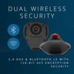 Kensington Orbit Wireless Trackball with Scroll Ring - Black-Red (K70990WW), - Image 3