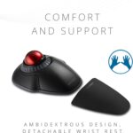 Kensington Orbit Wireless Trackball with Scroll Ring - Black-Red (K70990WW), - Image 5