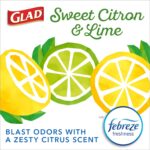 Glad Small Kitchen Drawstring Trash Bags, 4 Gallon, Febreze Sweet Citron & Lime, 34 Count - Image 3