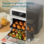 Cosori 11-in-1 Air Fryer Oven, 13Qt Small Footprint Airfryer combo with Rotisserie, Toast, Bake, Roast, Reheat Functions and more, Recipe Book & 6 Accessories Included, Perfect for Small Countertop - Image 3