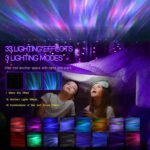 Northern Galaxy Light Aurora Projector with 33 Light Effects, Night Lights LED Star Projector for Bedroom Nebula Lamp, Remote Control, White Noises, Bluetooth Speaker for Parties Black - Image 3