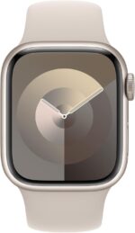 Apple Watch Series 7 (GPS + Cellular, 41mm) Starlight Aluminum Case with Starlight Sport Band, Regular (Renewed) - Image 4