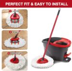 4 Pack Mop Heads Replacements for O-Ceda Easy Wrin Spin System, Microfiber Refills, Easy Cleaning Mop Repalce Head - Image 3