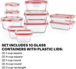 Pyrex Freshlock (10-Pack) Mixed Sized Airtight Glass Food Storage Container Set, Non Toxic, with Plastic BPA-Free Leakproof Locking Lids - Image 3