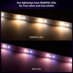 PHILIPS Hue Indoor 10 Ft Smart RGBWW LED Solo Lightstrip Base Kit, 1 Pack, Control with Hue App, LED Strip Lights Compatible with Alexa, Google Assistant and Apple HomeKit - Image 4
