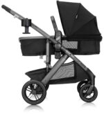 Evenflo Pivot Suite Modular Travel System with LiteMax Infant Car Seat, Dunloe Black - Image 3