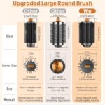 Upgraded Large Round Volumizing Brush for Dyson Airwrap HS01/05/08 Attachments, Bigger Round Brush Attachment Compatible with Airwrap Accessory for Dry Fast Smooth Add Big Volume - Image 3