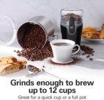 Hamilton Beach Fresh Grind Electric Coffee Grinder for Beans, Spices and More, Stainless Steel Blades, Removable Chamber, Makes up to 12 Cups, Black - Image 3