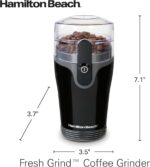 Hamilton Beach Fresh Grind Electric Coffee Grinder for Beans, Spices and More, Stainless Steel Blades, Removable Chamber, Makes up to 12 Cups, Black - Image 5