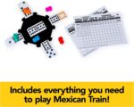 Spin Master Games, Mexican Train Dominoes Set in Aluminum Carry Case, Includes Colorful Trains for Fun-Filled Family Game Night, for Kids & Family, 2-8 Players, for Ages 8 & Up - Image 4