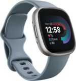 Fitbit Versa 4 Fitness Smartwatch with Daily Readiness - 3-Month Google Health Premium Membership Included - GPS, 24/7 Heart Rate, 40+ Exercise Modes, Sleep Tracking - Waterfall Blue/Platinum,